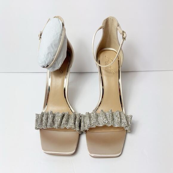 JEWEL BADGLEY MISCHKA RIDLEY WOMEN HEELS SIZE 9 BRAND NEW WITH BOX CHAMPAGNE - Picture 3 of 11